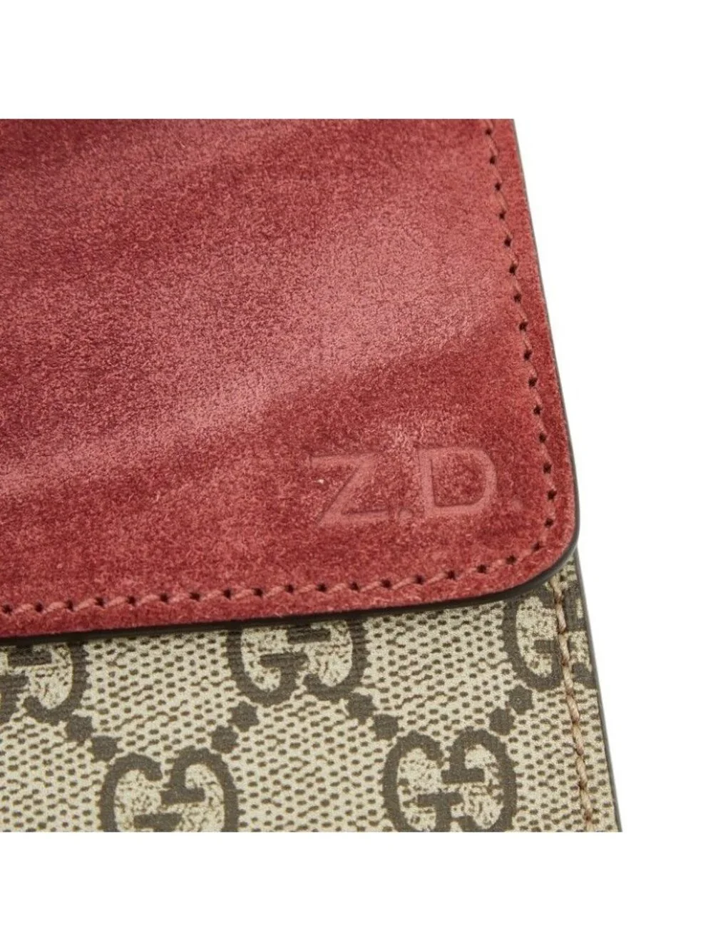 ★SOLD★ Gucci GG Supreme Blue Mus Dionysus Chain Shoulder Bag Beige Red Suede - Picture 8 of 10